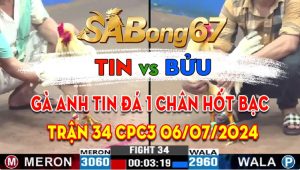 Trận 34 CPC3 06/07/2024 - Gà Anh Tin Đá 1 Chân Hốt Bạc