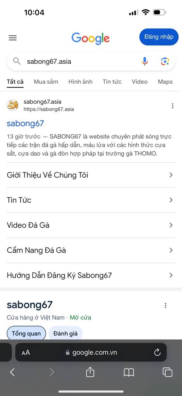 Truy cập vào Google, tìm từ khóa Sabong67