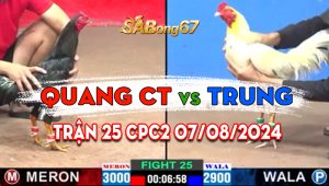 Trận 25 CPC2 07/08/2024 - Gà Anh Trung Nạp 1 Cước Gãy Giò Đối Thủ